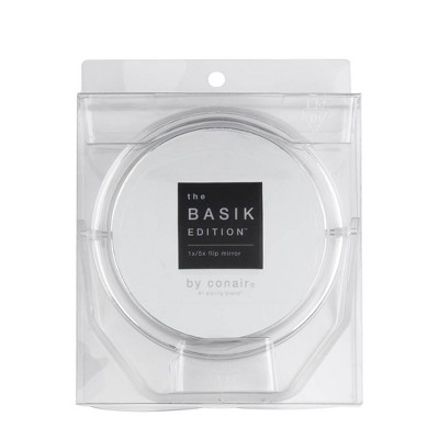 The Basik Edition by Conair Flip and View Stand Mirror - 1x/5x Magnification, Clear