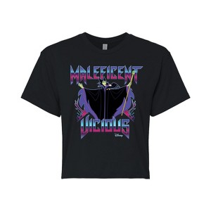 Women's - Disney Villains - Maleficent Vicious Cropped Graphic T-Shirt - 1 of 4