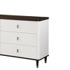 Acme Furniture 66.5" Carena Decorative Storage Drawer White & Brown Finish: 5-Drawer Wood Composite, No Assembly Required - 2 of 4