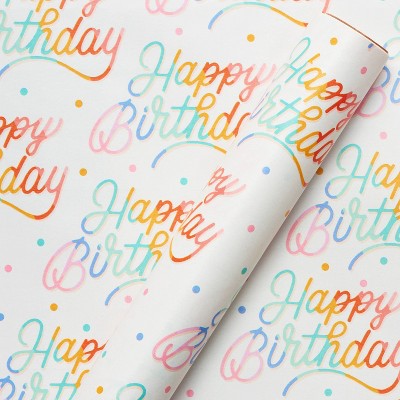 Rainbow Happy Birthday Gift Wrapping Paper Roll from Design Design – Urban  General Store