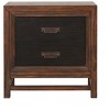 Vynxaria Two Drawer Nightstand - Rustic Elegance with No Assembly Required - 3 of 4