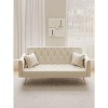 Kumasinova 71" Modern Convertible Sofa Bed, Velvet Couch for Living Room, American Retro Sleeper Sofa, Upholstered Loveseat Sofa for Living Room - 3 of 4