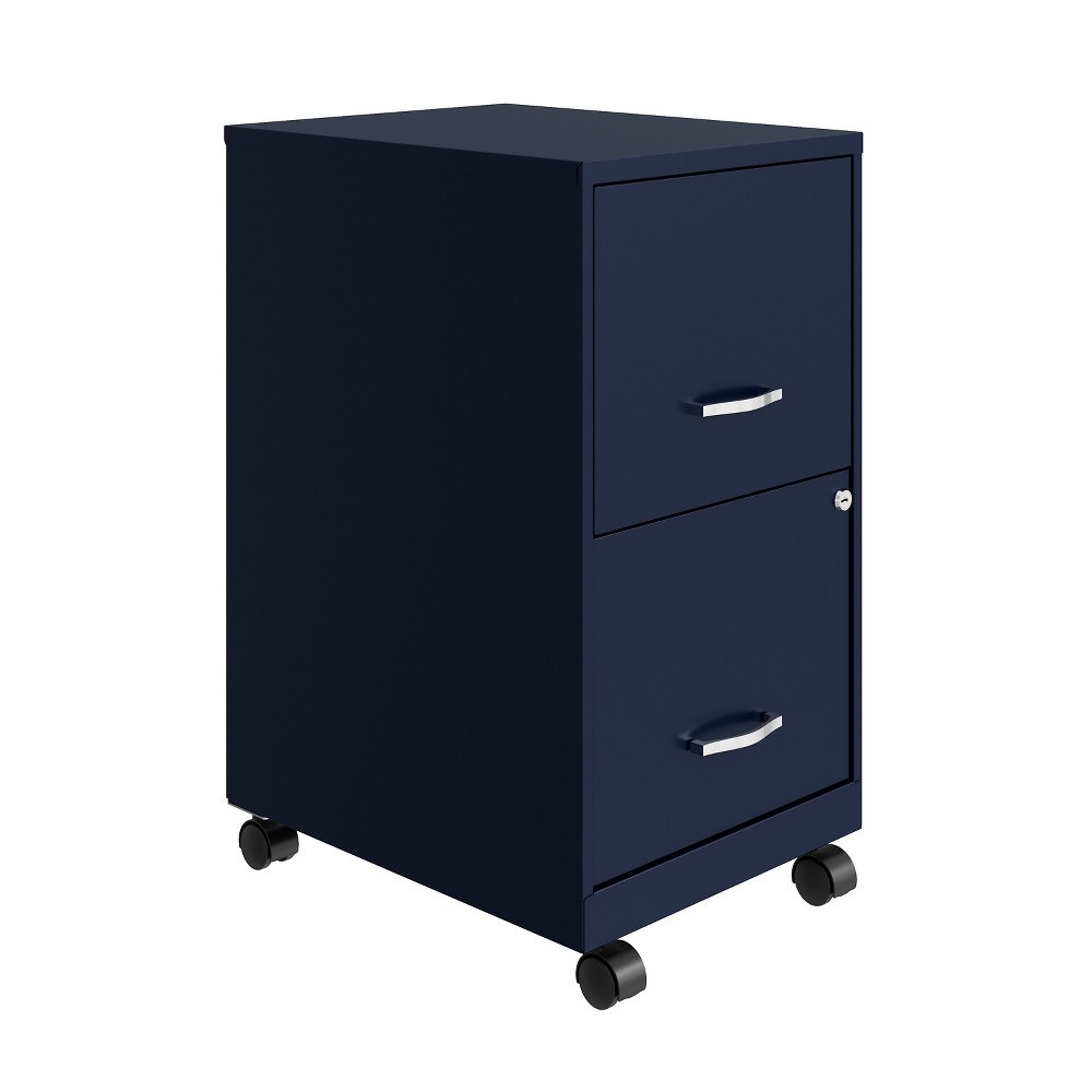 Photos - File Folder / Lever Arch File Mobile Smart Vertical File Cabinet Navy - Space Solutions