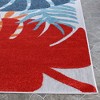 Modern Oversized Tropical Leaves Coastal Indoor Outdoor Area Rug by Blue Nile Mills - 2 of 4