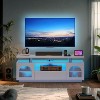 TV Stand for 65 inch TV, Entertainment Center with Power Outlets and LED Lights - 3 of 4