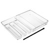 mDesign Expandable Plastic Kitchen Drawer Storage Organizer Cutlery Tray - Clear - 4 of 4