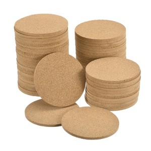 Unique Bargains Soft Thickened Cork Temperature-Resistant Tableware Coasters - 1 of 4