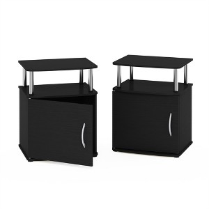 Furinno JAYA Utility Design End Table, Americano, Stainless Steel Tubes - 1 of 1
