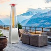 Costway 90'' Tall Pyramid Patio Heater Quartz Glass Tube Flame Heating 42000 BTU W/ Wheel - 2 of 4