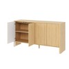 MDF Curved Edge 4-Door Sideboard - Elegant Curved Edge Design, Sturdy MDF Construction, Spacious Storage, Modern Style - 2 of 4