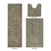Lux Premium 100% Cotton  Ultra-Soft Tufted Solid Reversible 3 Piece Bath Rug Set, Water-Absorbent, Durable, Machine Washable Bathroom Rug - 2 of 4