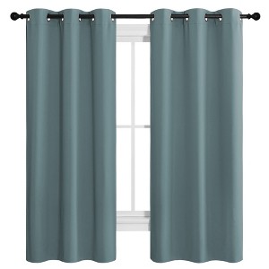 NICETOWN Grommet Top Blackout Curtains, Thermal Insulated Noise Reducing Window Drapes (Set of 2) - 1 of 4