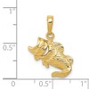Black Bow Jewelry 14k Yellow Gold Small Largemouth Fish Pendant - 4 of 4