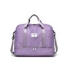 Luupatchy Three-dimensional Diamond Patterned Travel Bag, Dry Wet Separation , for Travel, Fitness Yoga, Weekend Tote Overnight Bag - 2 of 4