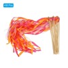 Unique Bargains Party Favor Wooden Handle Lace Ribbon Sticks Fairy Wands 50 Pcs - 3 of 4