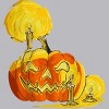 Men's Design By Humans Halloween Pumpkin with Candle and Evil Smile By wubbadub Tank Top - 2 of 2