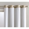 HLC.ME Versailles Lattice Flocked 100% Complete Blackout Thermal Insulated Window Curtain Grommet Panels, Set of 2 - 3 of 4