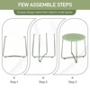 Maggift Patio End Tables, Modern Decorative Side Tables, Stylish Design for Patio, Living Room, Indoor and Outdoor Use, Green, 20.3"*20.3"*18.3" - 4 of 4