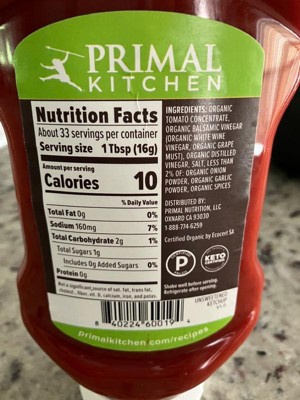 Primal Kitchen Organic Unsweetened Squeeze Ketchup, 18.5 OZ