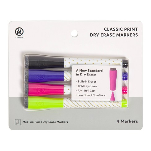 4pk Dry Erase Markers for School Office Supply Whiteboard Marker