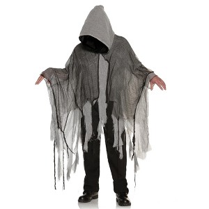 Underwraps Grey Shredded Phantom Adult Hooded Costume Cape | Standard - 1 of 4