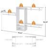 96'' Space-saving Floating Closet Organizer,  Wall-mounted Closet System with Shelves and Hanging Rods - 3 of 4