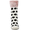 Memoi Women's Polka Dot Plush Cabin Socks Ivory 9-11 - 2 of 4