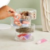 Juvale 4-Tier Clear Plastic Jewelry Storage Box, Stackable Hair Accessories Organizer for Girl's Hair Ties, Clips, Bows, 4.5 x 6.9 In - 2 of 4