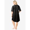 Dreams & Co. Plus Size Short French Terry Zip-Front Robe - 3 of 4