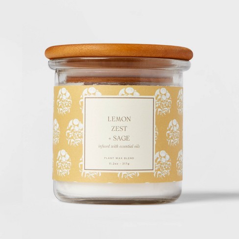 Lidded Jar Candle Lemon Zest & Sage - Threshold™ - image 1 of 3