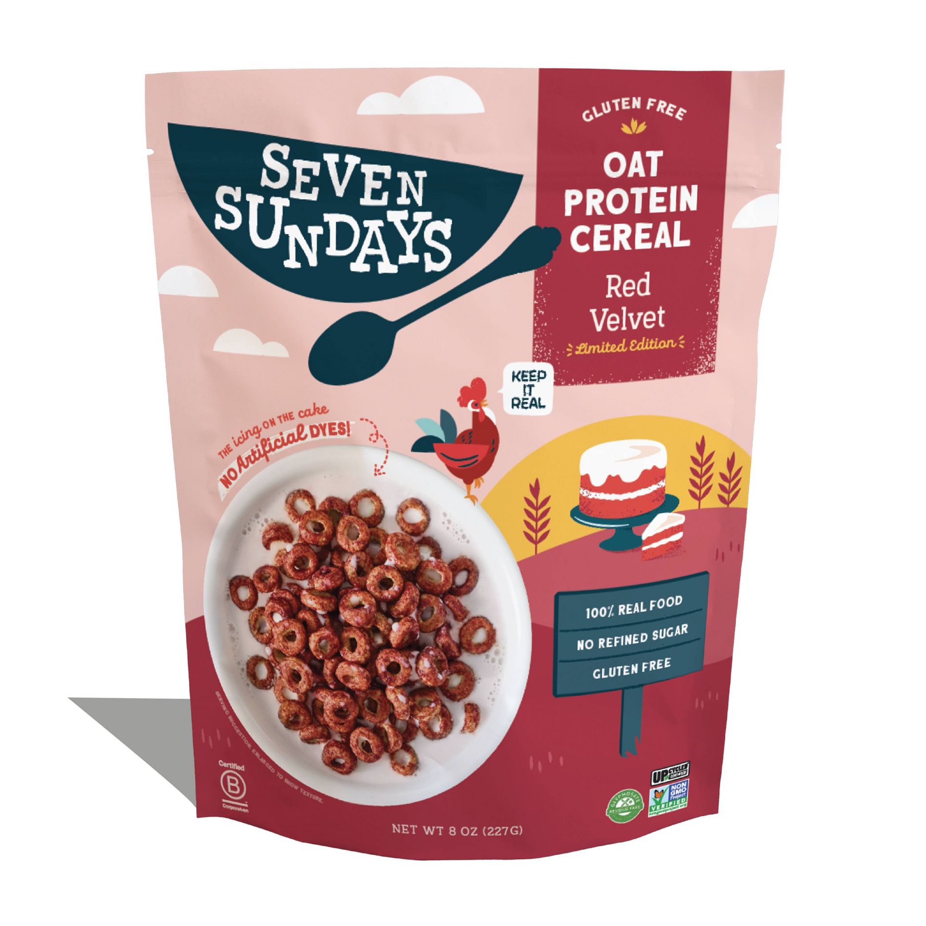 Seven Sundays Red Velvet Oat Protein Cereal - 8oz