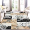Large Rug for Living Room Geometric Area Rug Machine Washable Rug Ultra Soft Distressed Rug Indoor Floor Cover Stain Resistant Rug, Brown - 2 of 4