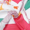 INSPIRE CHIC Women's Floral Printed Satin Square Flowers Silky Neck Scarves 1Pc - 4 of 4