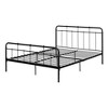 Full Tassio Metal Complete Platform Bed Pure Black - South Shore: Sturdy Frame, No Box Spring Needed - 2 of 4