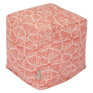 Majestic Home Goods,Cube Pouf Charlie Beige - 1 of 4