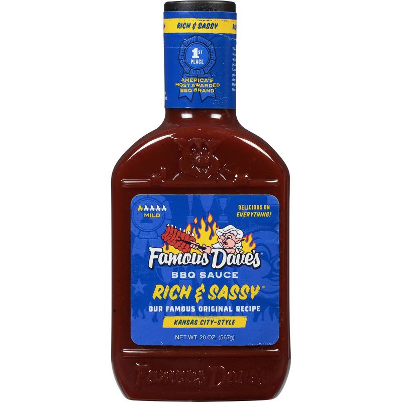 Famous Dave&#39;s Rich &#38; Sassy Barbeque Sauce - 20oz, 1 of 6