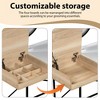QingMoon Makeup Vanity with Mirror, Dressing Table with Drawer, 3 Open Shelves and Customizable Storage Space for Bedroom - 3 of 4