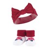 Hudson Baby Infant Girls Headband and Socks Giftset, Pink Blue, One Size - 3 of 4