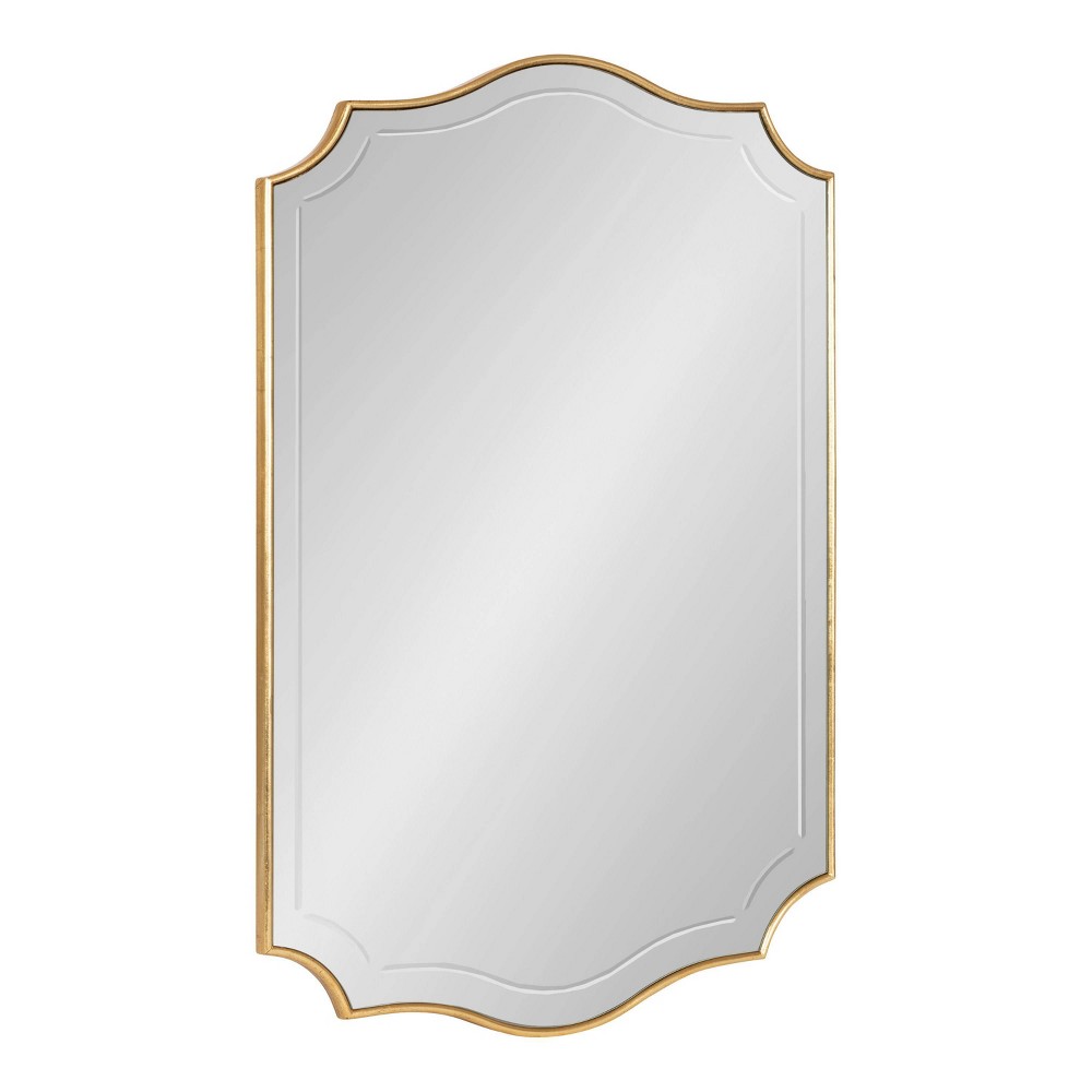Photos - Wall Mirror 20" x 30" Hollyn Decorative Framed  Gold - Kate & Laurel All Things Decor