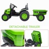 12V Kids Ride on Tractor with Tiltable Trailer 6 Wheels, Ride on Car with Remote Control, Battery Powered Electric Vehicle, Spring Suspension - 3 of 4