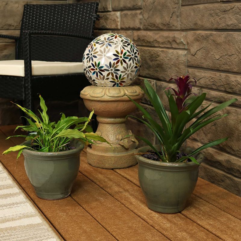 Sunnydaze Studio Outdoor/Indoor High-Fired Glazed UV- and Frost-Resistant Ceramic Planters with Drainage Holes, 2 of 8