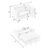 CAVINAS 52" Modern Velvet Sofa, 3 in 1 Convertible Sleep Sofa Bed, Sofa Pullout Bed, Loveseat Sofa with Back, Pillow, Pockets, Living Room Furniture - 4 of 4