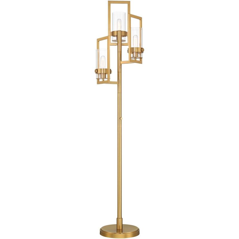 Possini Euro Design Possini Euro Vicente 66 1/2" Warm Gold Modern 3-Light Floor Lamp, 1 of 9