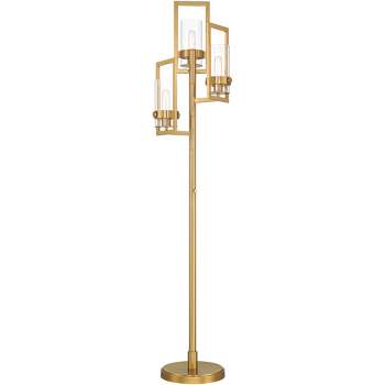 Possini Euro Design Possini Euro Vicente 66 1/2" Warm Gold Modern 3-Light Floor Lamp