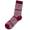 Memoi Women's Traditional Cozy Snowflake Crew Socks - 3 of 4