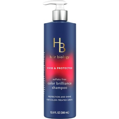 Hair Biology Biotin Color Brilliance Sulfate Free Shampoo, Protects From Damage, Dullness for Coarse, Gray and Color-Treated Hair - 12.8 fl oz