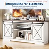 Living Room Farmhouse TV Stand for TVs Up to 65", Rustic Entertainment Center w/Sliding Barn Doors, Storage Cabinets & Adjustable Shelf, Media Console - 4 of 4