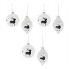 Glittered Glass Deer Ornament (Set of 6) - 2 of 4