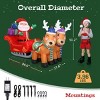 FURNIinspire Decorative Holiday Scene Props Double Deer Cart Santa Model Garden Decoration Festive Atmosphere Maker, Multicolored, 27.6"*84.6"*51.2" - 3 of 4