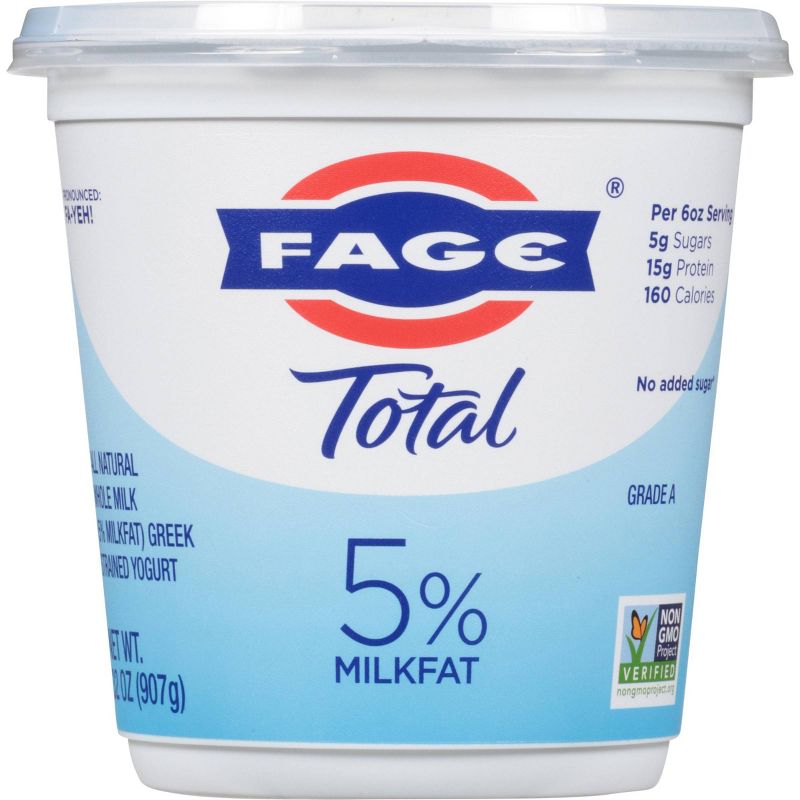 FAGE Total 5% Milkfat Plain Greek Yogurt - 32oz, 3 of 7